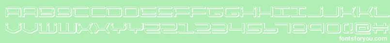 quicktech3d Font – White Fonts on Green Background