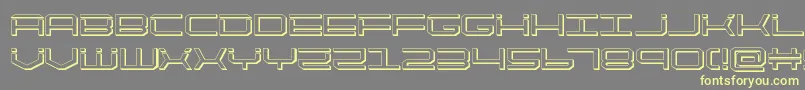 quicktech3d Font – Yellow Fonts on Gray Background