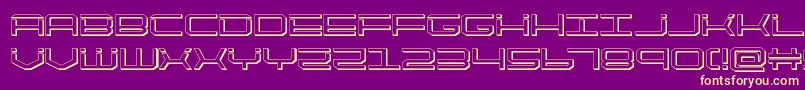 quicktech3d Font – Yellow Fonts on Purple Background