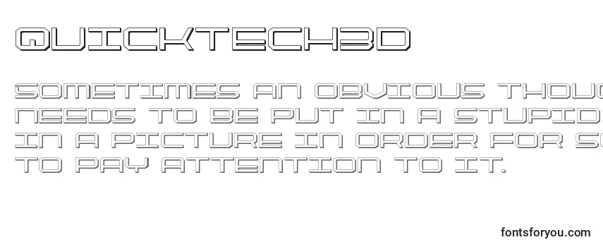 Überblick über die Schriftart Quicktech3d