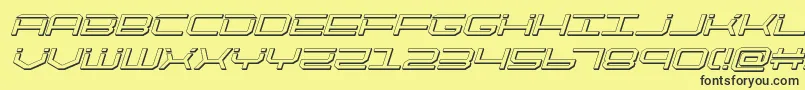 quicktech3dital Font – Black Fonts on Yellow Background