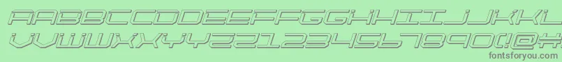 quicktech3dital Font – Gray Fonts on Green Background