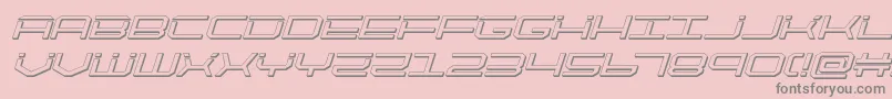 quicktech3dital-Schriftart – Graue Schriften auf rosa Hintergrund