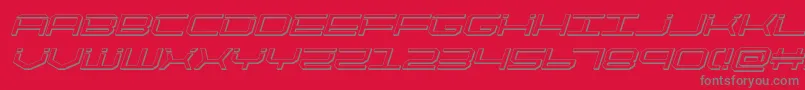 quicktech3dital Font – Gray Fonts on Red Background
