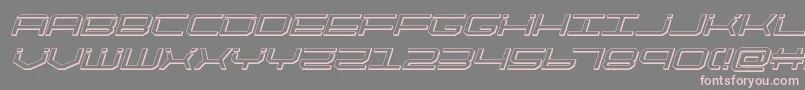 quicktech3dital Font – Pink Fonts on Gray Background