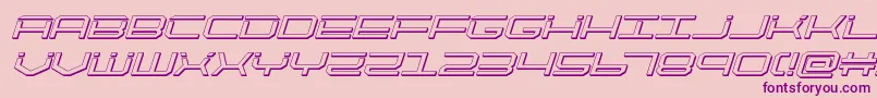 quicktech3dital Font – Purple Fonts on Pink Background