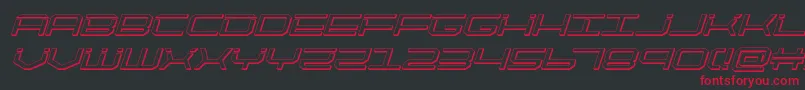 quicktech3dital Font – Red Fonts on Black Background