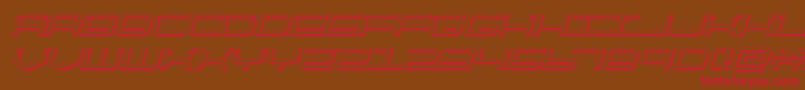 quicktech3dital Font – Red Fonts on Brown Background