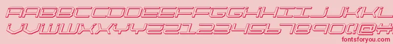 quicktech3dital Font – Red Fonts on Pink Background