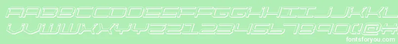 quicktech3dital Font – White Fonts on Green Background