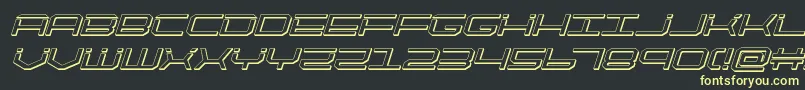 quicktech3dital Font – Yellow Fonts on Black Background
