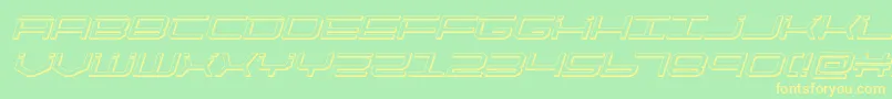 quicktech3dital Font – Yellow Fonts on Green Background
