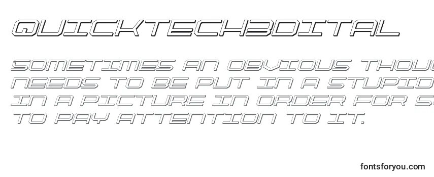 Обзор шрифта Quicktech3dital