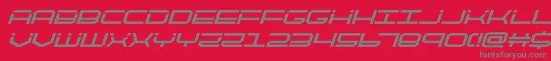 quicktechboldital Font – Gray Fonts on Red Background