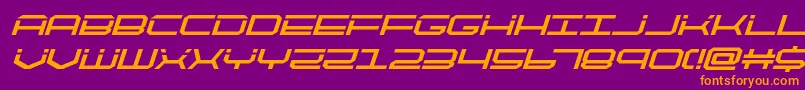 quicktechboldital Font – Orange Fonts on Purple Background