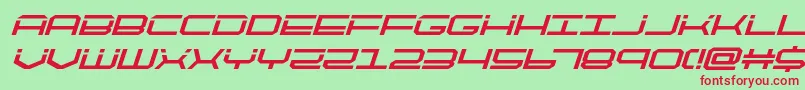 quicktechboldital Font – Red Fonts on Green Background