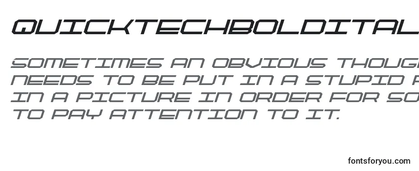 Quicktechboldital Font