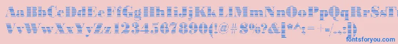 BodonialienRegular Font – Blue Fonts on Pink Background