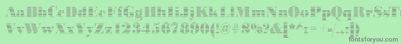 Шрифт BodonialienRegular – серые шрифты на зелёном фоне
