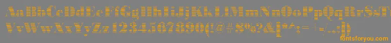 BodonialienRegular-Schriftart – Orangefarbene Schriften auf grauem Hintergrund