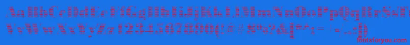 BodonialienRegular Font – Red Fonts on Blue Background