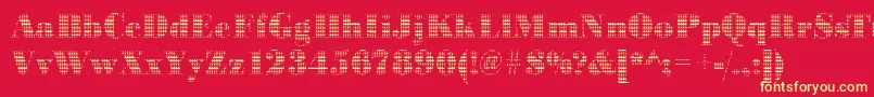 BodonialienRegular Font – Yellow Fonts on Red Background