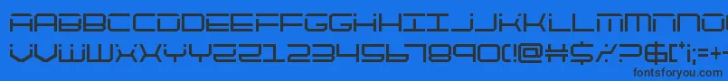 quicktechcond Font – Black Fonts on Blue Background