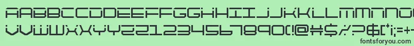 quicktechcond Font – Black Fonts on Green Background