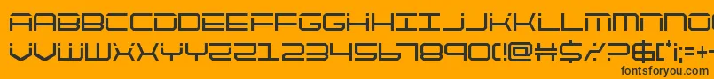 quicktechcond Font – Black Fonts on Orange Background