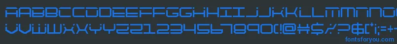 quicktechcond Font – Blue Fonts on Black Background