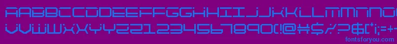 quicktechcond Font – Blue Fonts on Purple Background