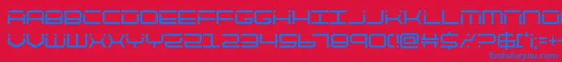 quicktechcond Font – Blue Fonts on Red Background