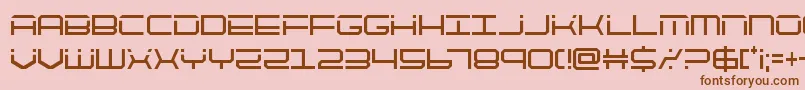 quicktechcond Font – Brown Fonts on Pink Background
