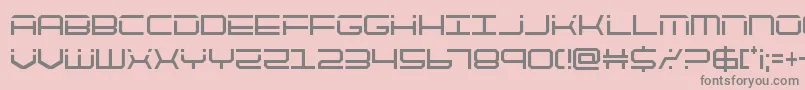 quicktechcond Font – Gray Fonts on Pink Background