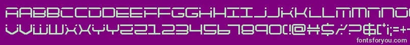 quicktechcond Font – Green Fonts on Purple Background