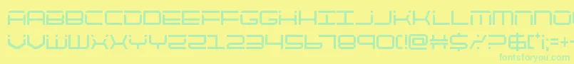 Police quicktechcond – polices vertes sur fond jaune