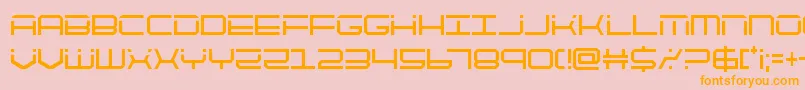 Weitere Informationen zur quicktechcond-Schriftart quicktechcond-Schriftart – Orangefarbene Schriften auf rosa Hintergrund