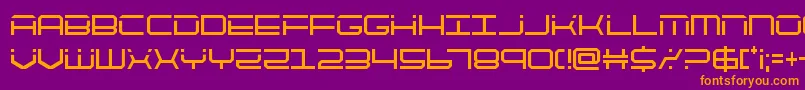 quicktechcond Font – Orange Fonts on Purple Background