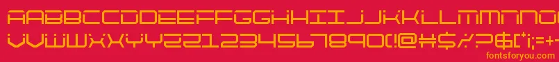 quicktechcond Font – Orange Fonts on Red Background