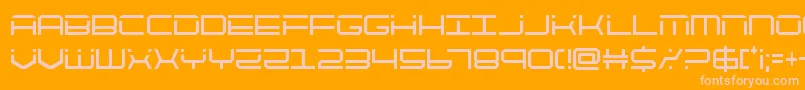 quicktechcond Font – Pink Fonts on Orange Background