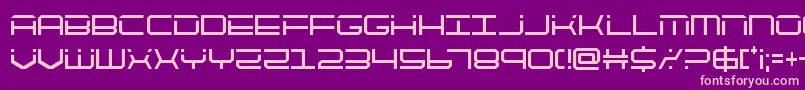 quicktechcond Font – Pink Fonts on Purple Background