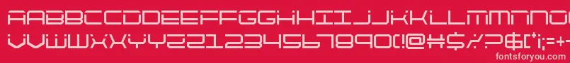 quicktechcond Font – Pink Fonts on Red Background