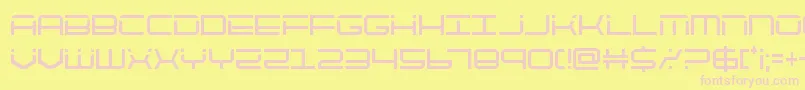 quicktechcond Font – Pink Fonts on Yellow Background