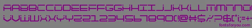 フォントquicktechcond – 紫色のフォント、灰色の背景