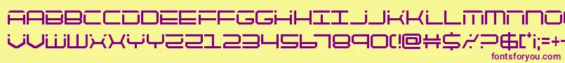 quicktechcond Font – Purple Fonts on Yellow Background