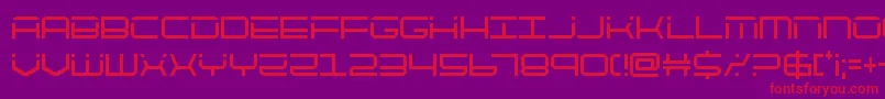 quicktechcond Font – Red Fonts on Purple Background