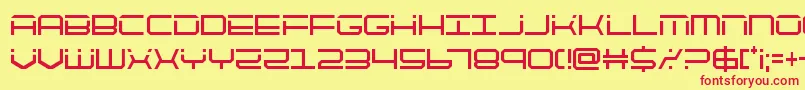 quicktechcond Font – Red Fonts on Yellow Background
