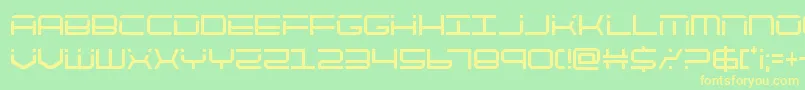 quicktechcond Font – Yellow Fonts on Green Background