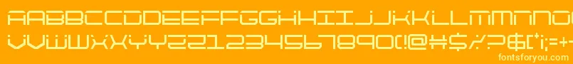 quicktechcond Font – Yellow Fonts on Orange Background