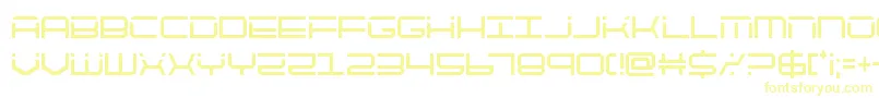 quicktechcond Font – Yellow Fonts on White Background